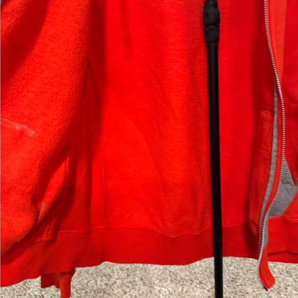 Nike Crimson Zip Up Hoodie with Charcoal Accents - Picture 10 of 11